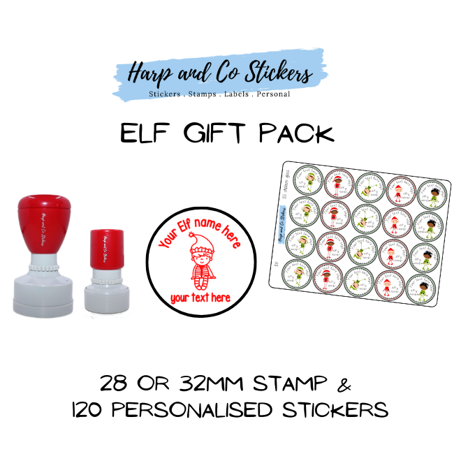 Gift Pack Stamp + 120 Stickers - Elf