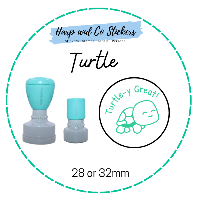 28 or 32mm Round Stamp -Turtle