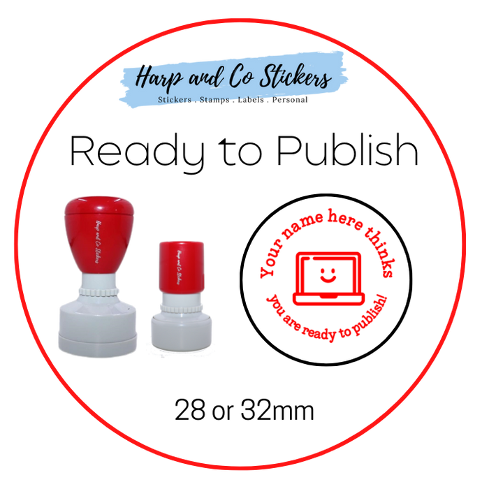 28 or 32mm Personalised Merit Stamp - *Ready to Publish* - Great for the classroom!