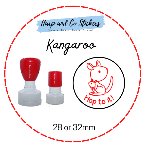 28 or 32mm Round Stamp - Kangaroo