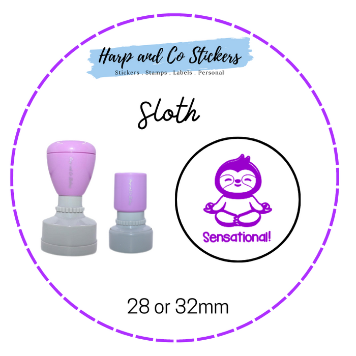 28 or 32mm Round Stamp - Sloth