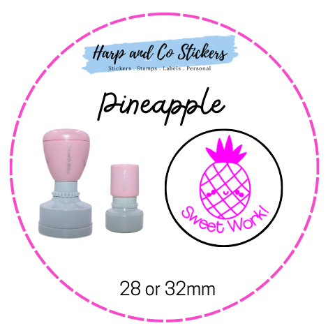 28 or 32mm Round Stamp - Pineapple