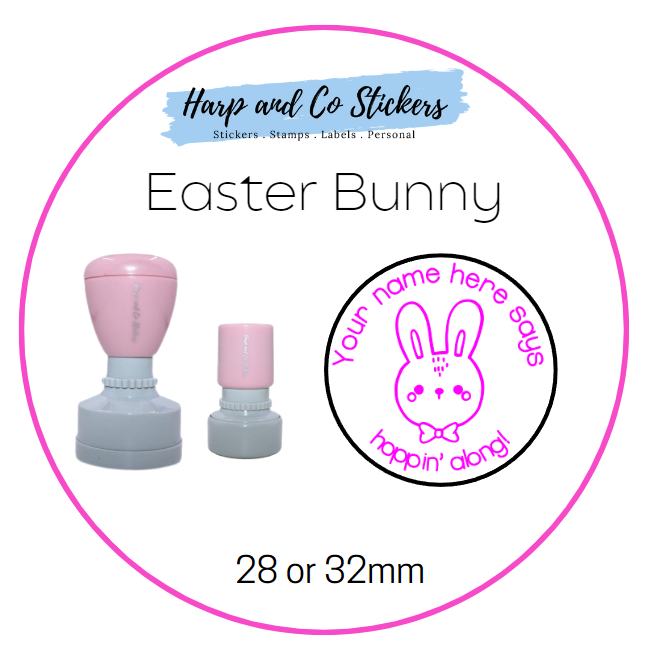 28 or 32mm Personalised Merit Stamp - Easter Bunny