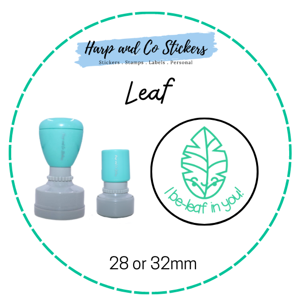28 or 32mm Round Stamp - Leaf