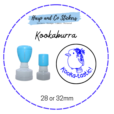 28 or 32mm Round Stamp - Kookaburra