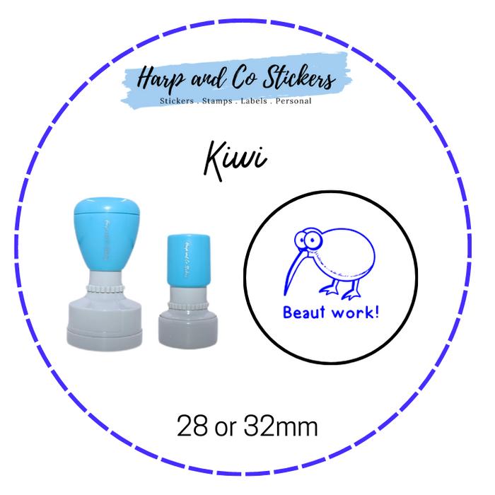 28 or 32mm Round Stamp - Kiwi