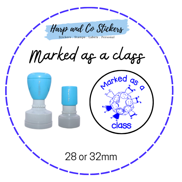 28 or 32mm Round Stamp - Marked as a class