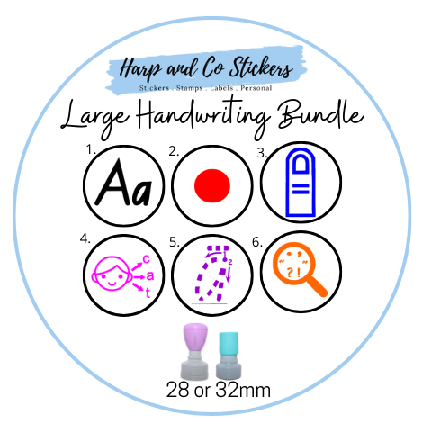 Large Hand Writing Stamp Bundle
