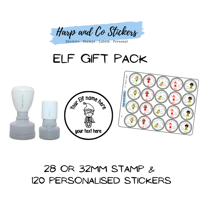 Gift Pack  Stamp + 120 Stickers - Elf