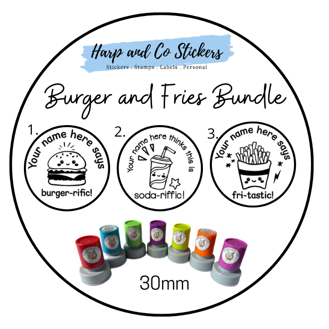 Burger and Fries Stamp Bundle