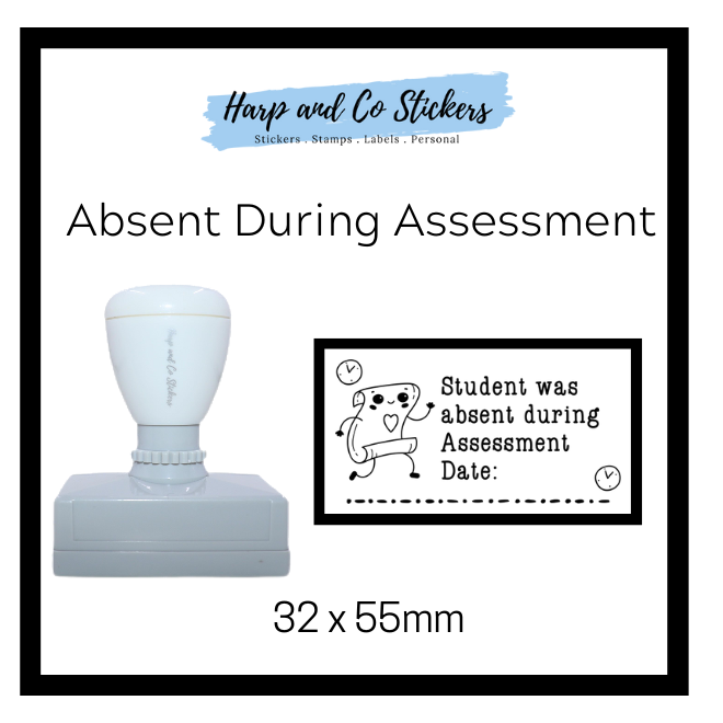 Rectangle 32 x 55mm stamp - Absent During Assessment