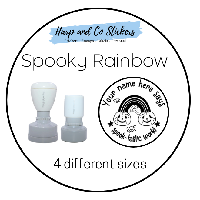 Personalised Merit Stamp - Spooky Rainbow
