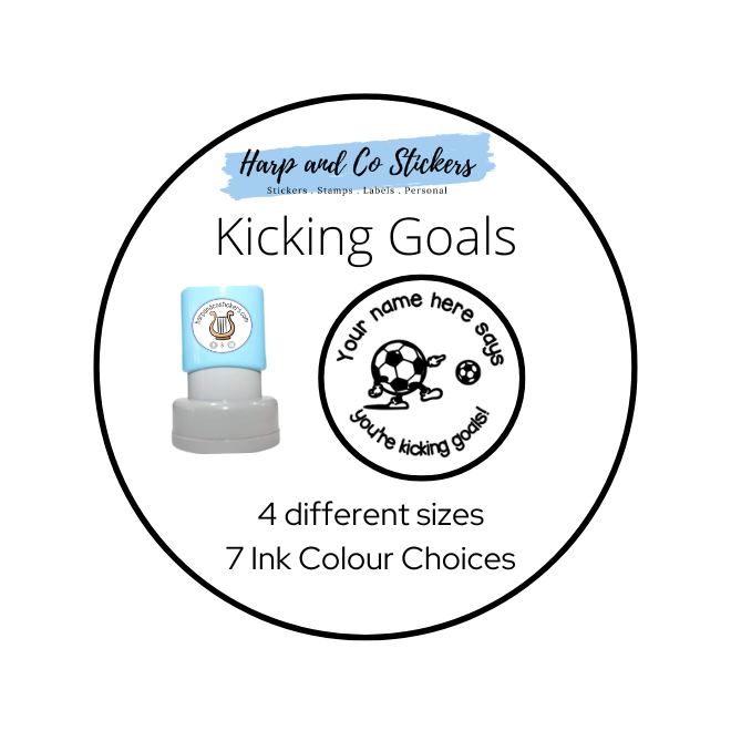 Kicking Goals — Harp & Co Stickers