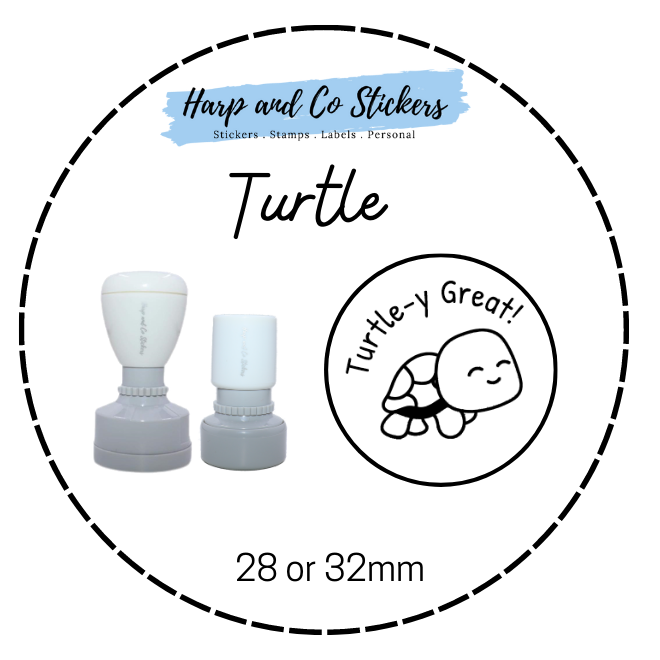 28 or 32mm Round Stamp -Turtle