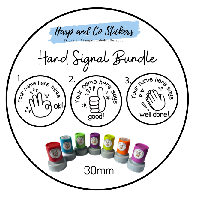 Hand Signal Stamp Bundle