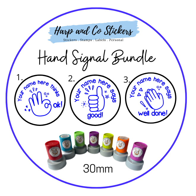 Hand Signal Stamp Bundle
