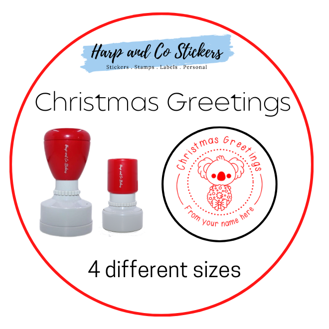 Personalised Merit Stamp - Christmas Greetings