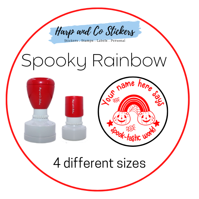 Personalised Merit Stamp - Spooky Rainbow
