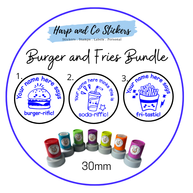 Burger and Fries Stamp Bundle