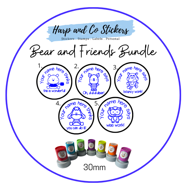 5 Bear and Friends Stamp Bundle