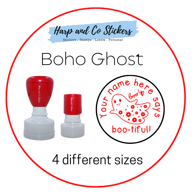 Personalised Merit Stamp - Boho Ghost