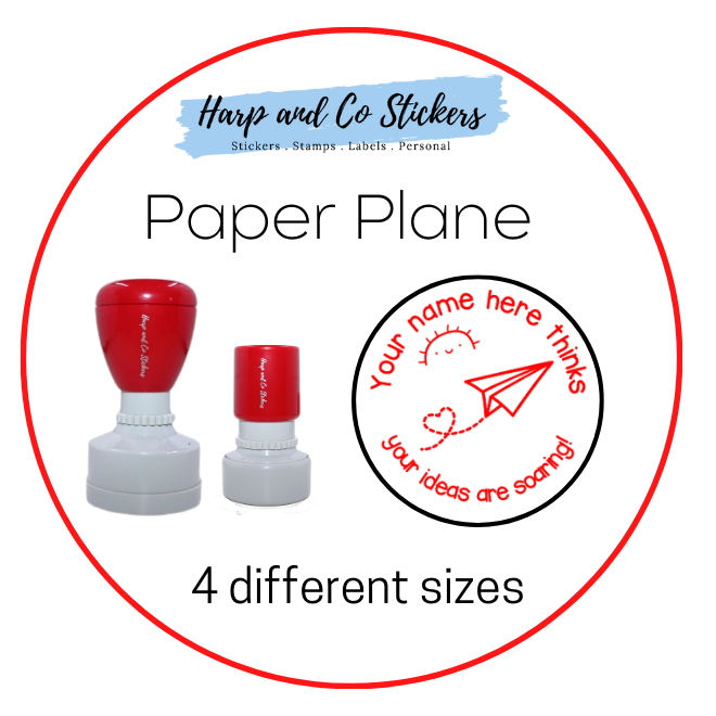 Personalised Merit Stamp - Paper Plane