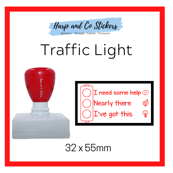 Rectangle 32 x 55mm stamp - Traffic Light