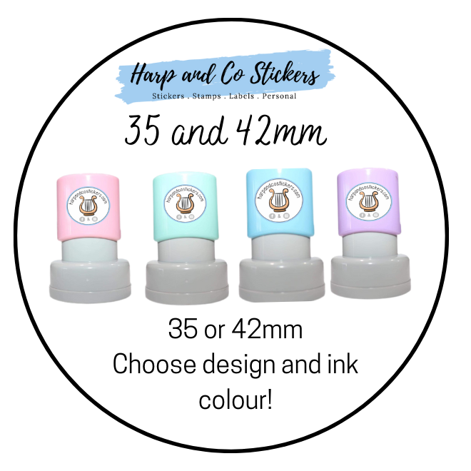 35 or 42mm Personalised Stamp