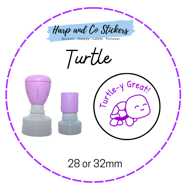28 or 32mm Round Stamp -Turtle