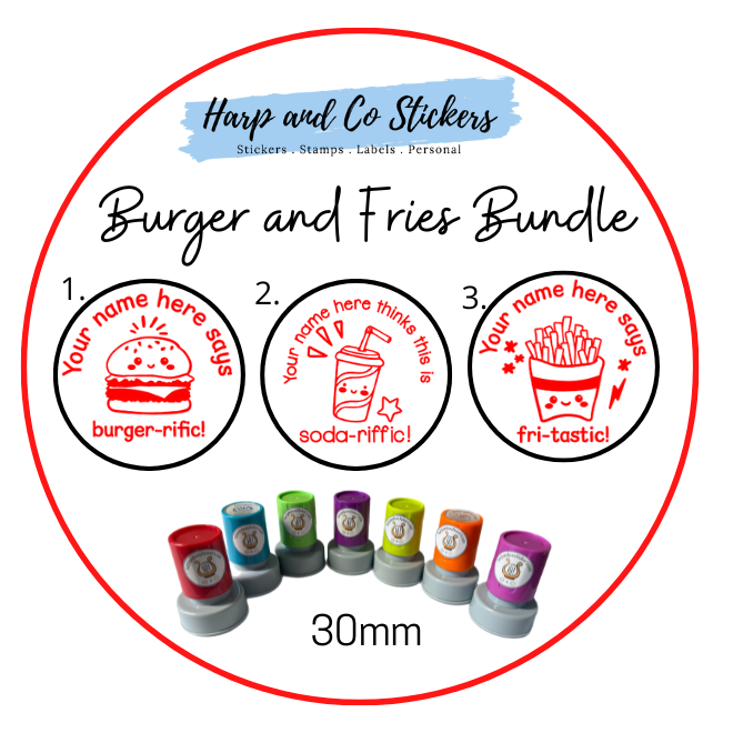 Burger and Fries Stamp Bundle