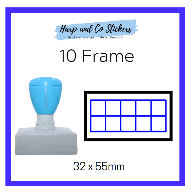 Label Frame Stamp 10 Frame — Harp & Co Stickers