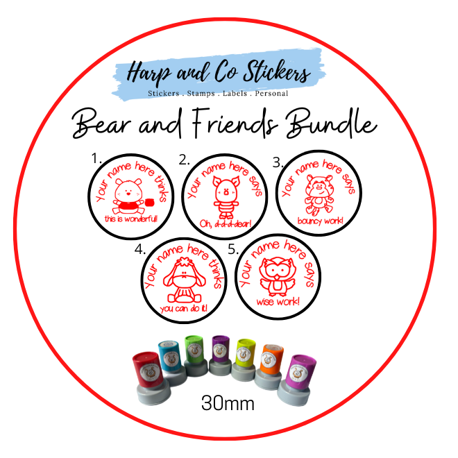 5 Bear and Friends Stamp Bundle