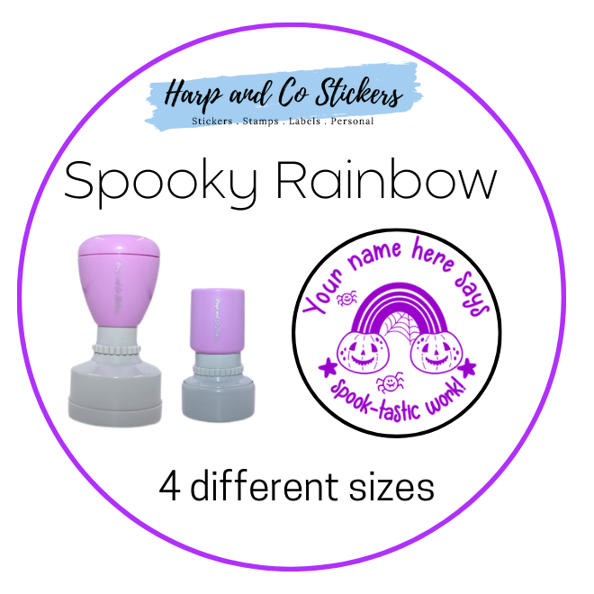 Personalised Merit Stamp - Spooky Rainbow