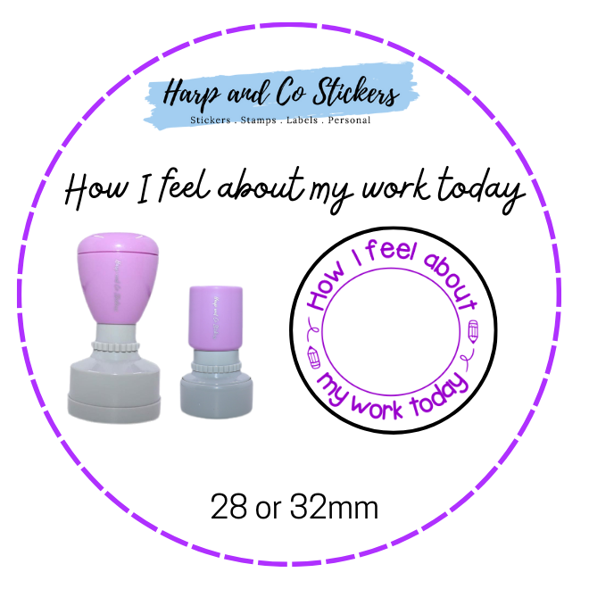28, 32, 35 or 42mm Round Stamp - How I feel about my work today