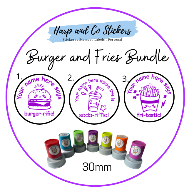 Burger and Fries Stamp Bundle