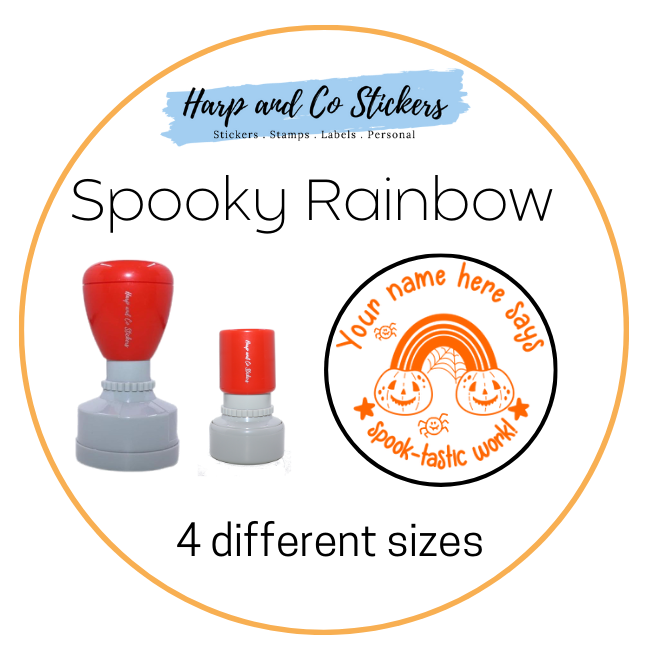 Personalised Merit Stamp - Spooky Rainbow