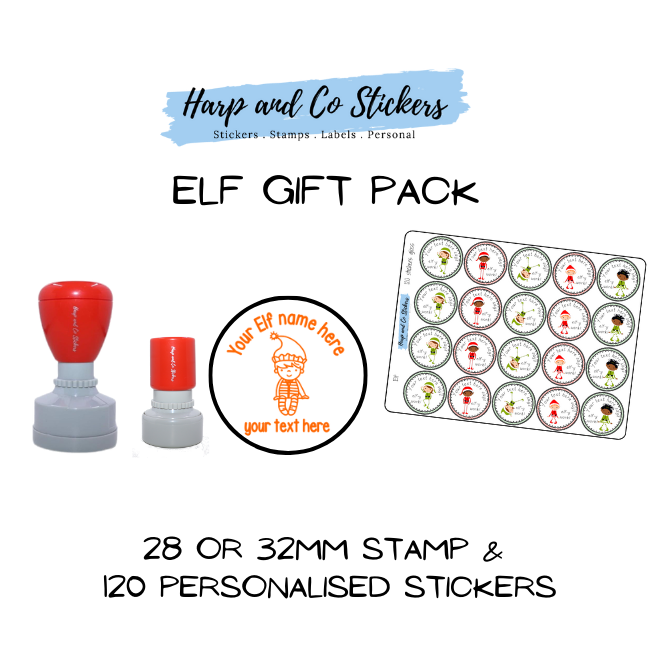 Gift Pack  Stamp + 120 Stickers - Elf