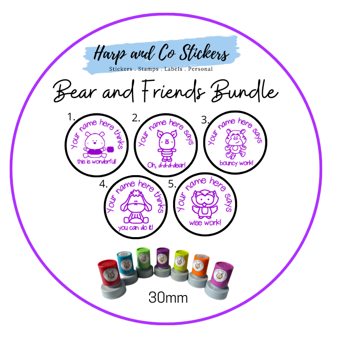 5 Bear and Friends Stamp Bundle