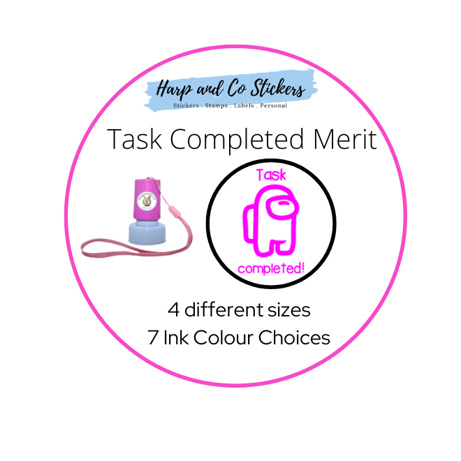 Task Completed Merit — Harp & Co Stickers