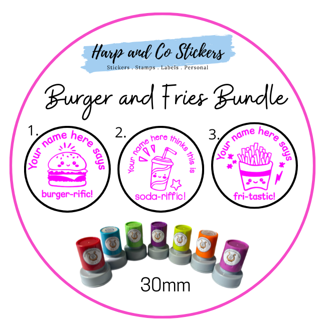 Burger and Fries Stamp Bundle