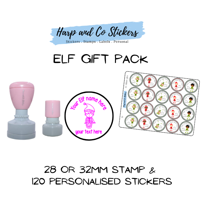 Gift Pack  Stamp + 120 Stickers - Elf