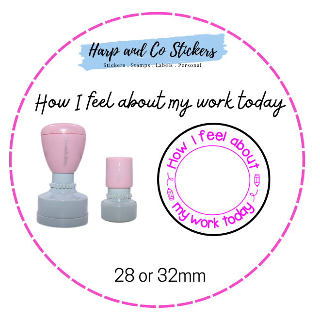 28, 32, 35 or 42mm Round Stamp - How I feel about my work today