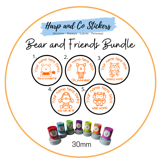 5 Bear and Friends Stamp Bundle