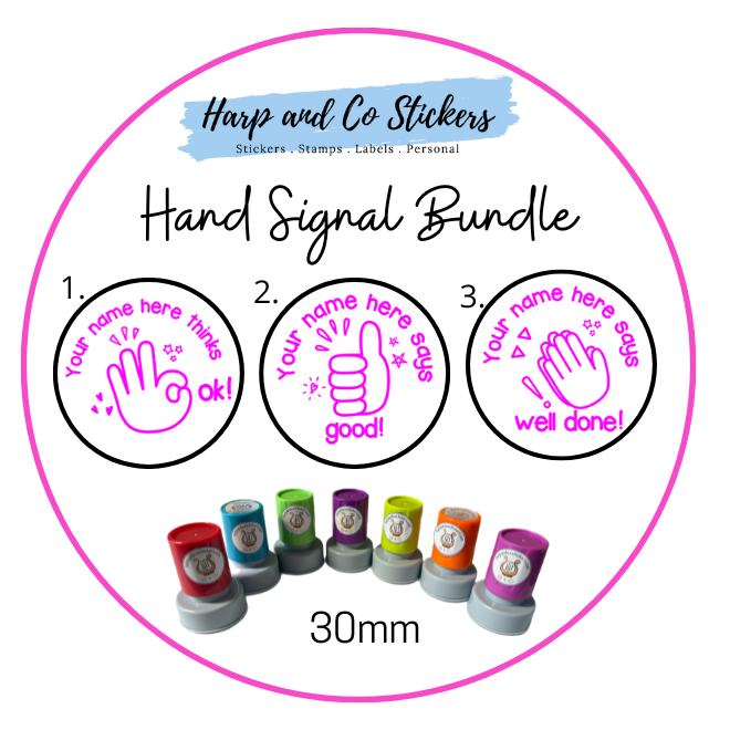 Hand Signal Stamp Bundle