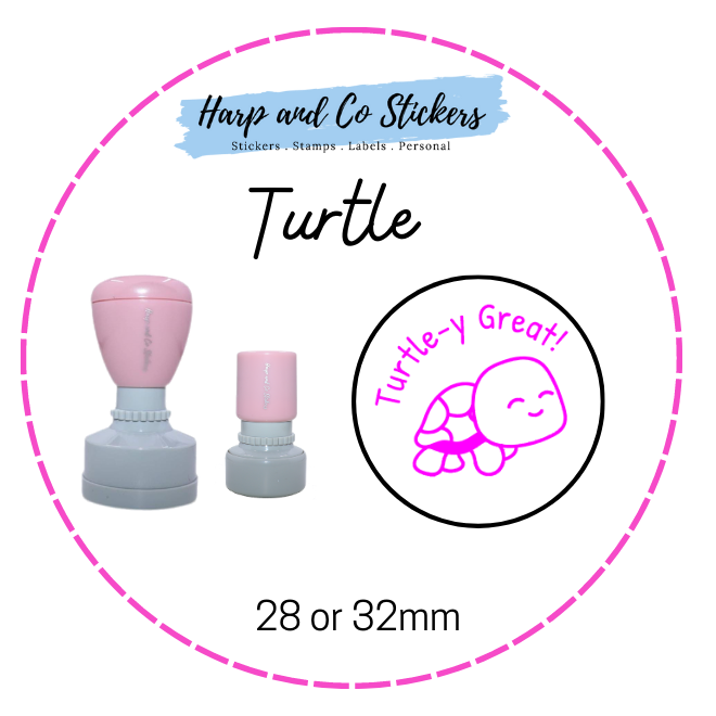 28 or 32mm Round Stamp -Turtle