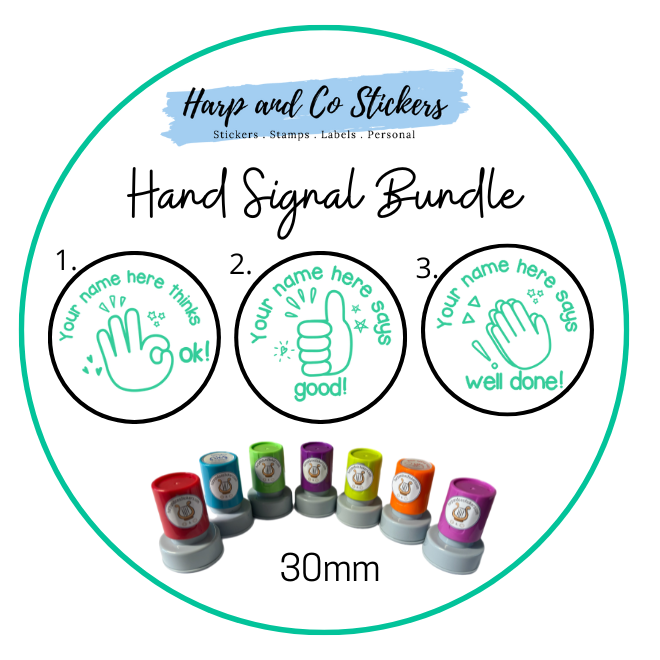 Hand Signal Stamp Bundle