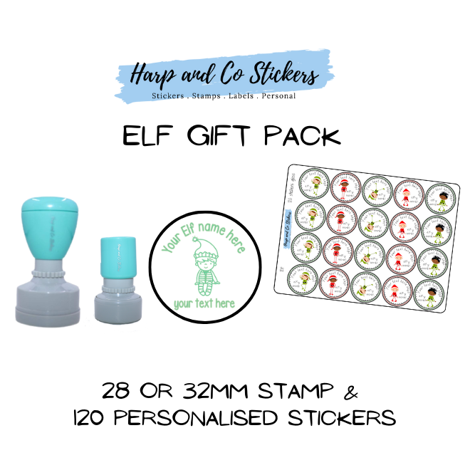 Gift Pack  Stamp + 120 Stickers - Elf