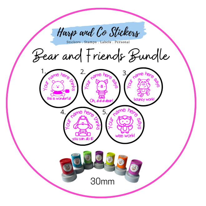 5 Bear and Friends Stamp Bundle