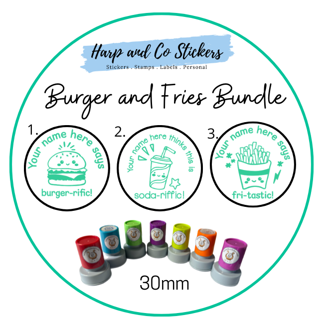 Burger and Fries Stamp Bundle