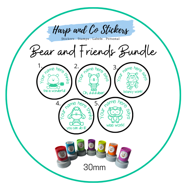 5 Bear and Friends Stamp Bundle